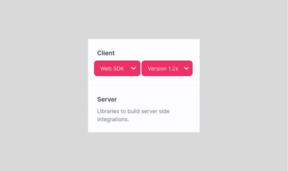 sdk and version selector