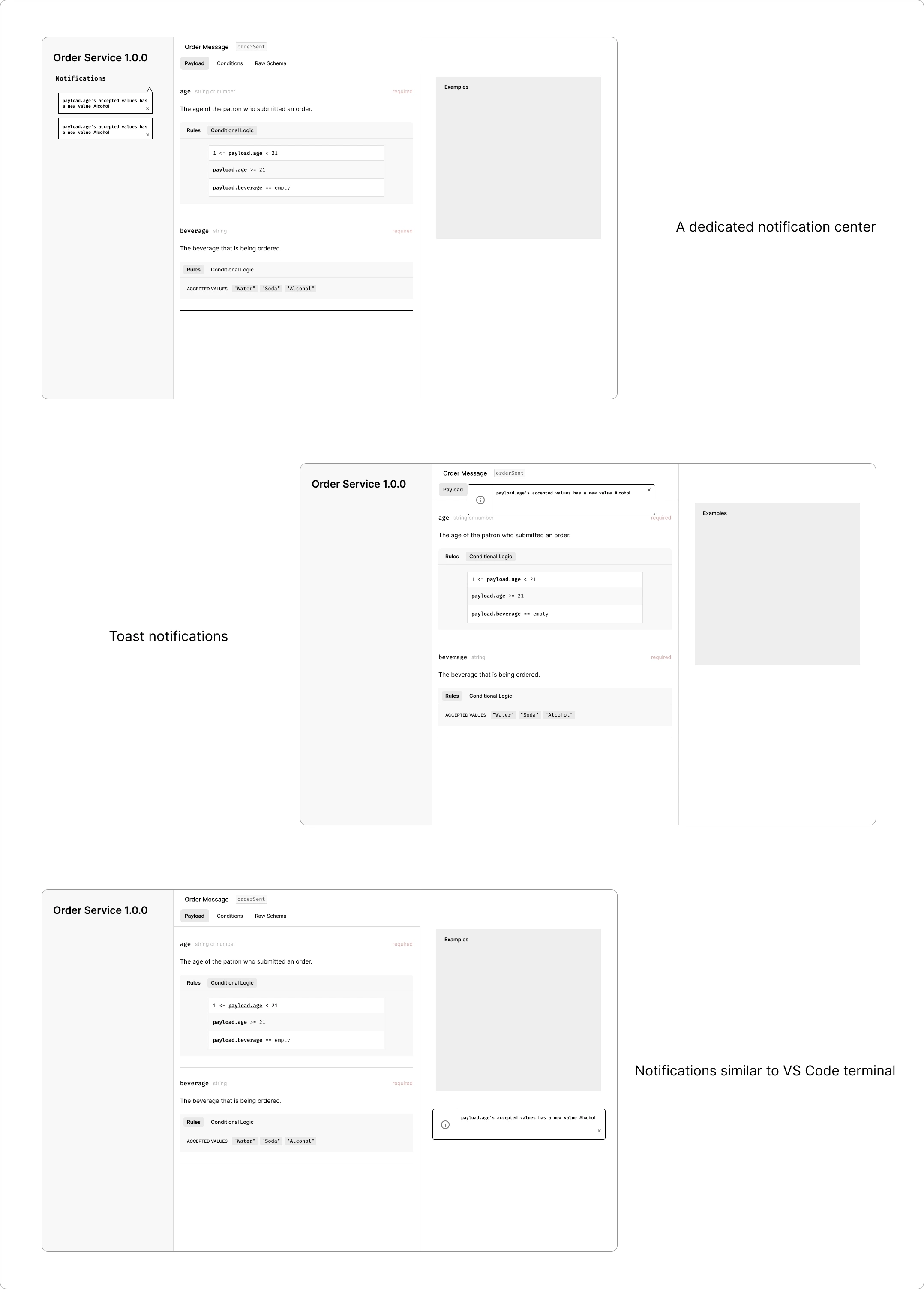Experimenting with notification ideas