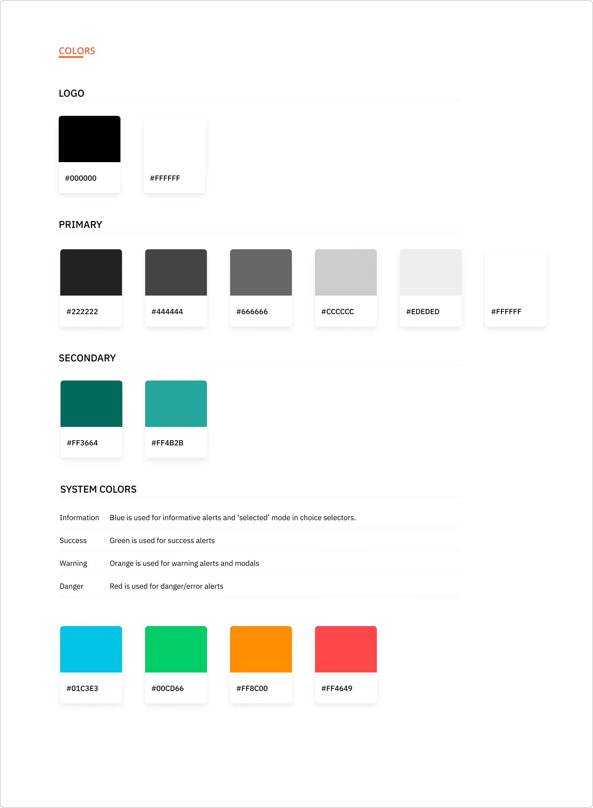 Final color palette