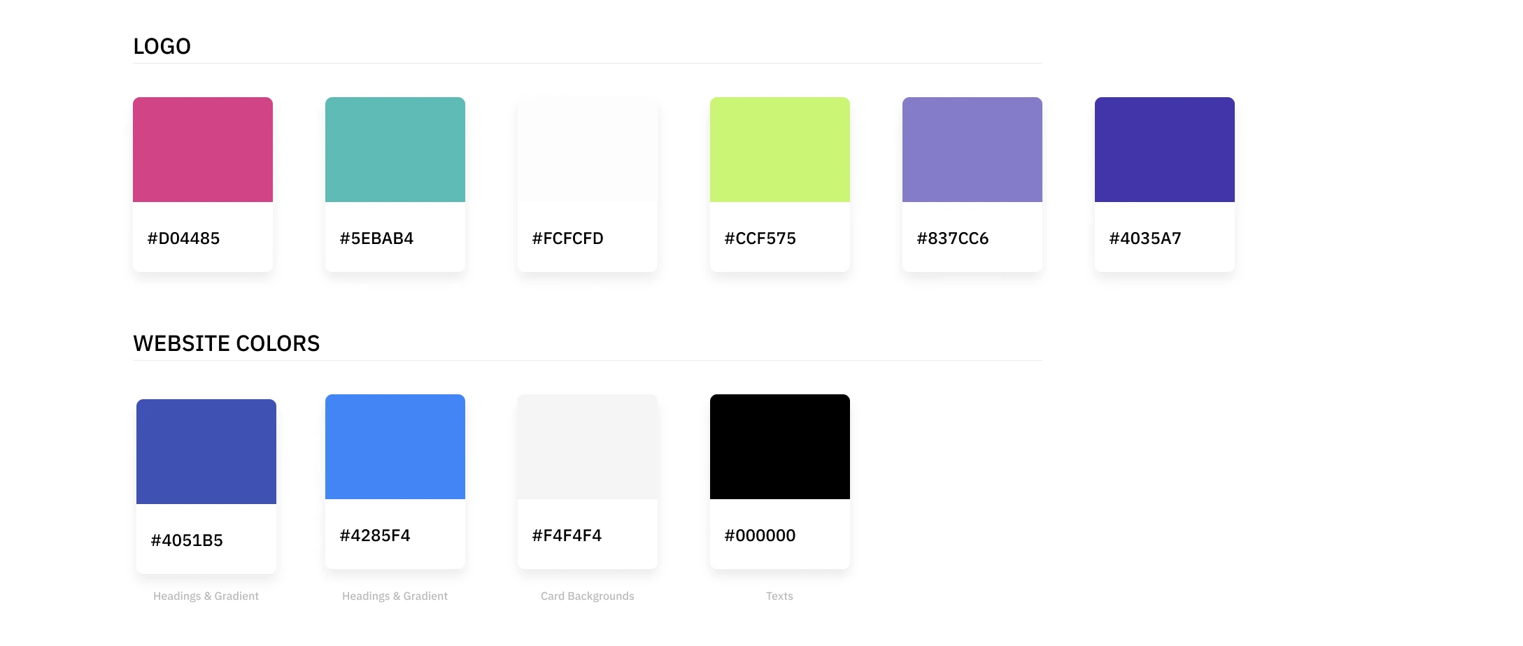 Final color palette