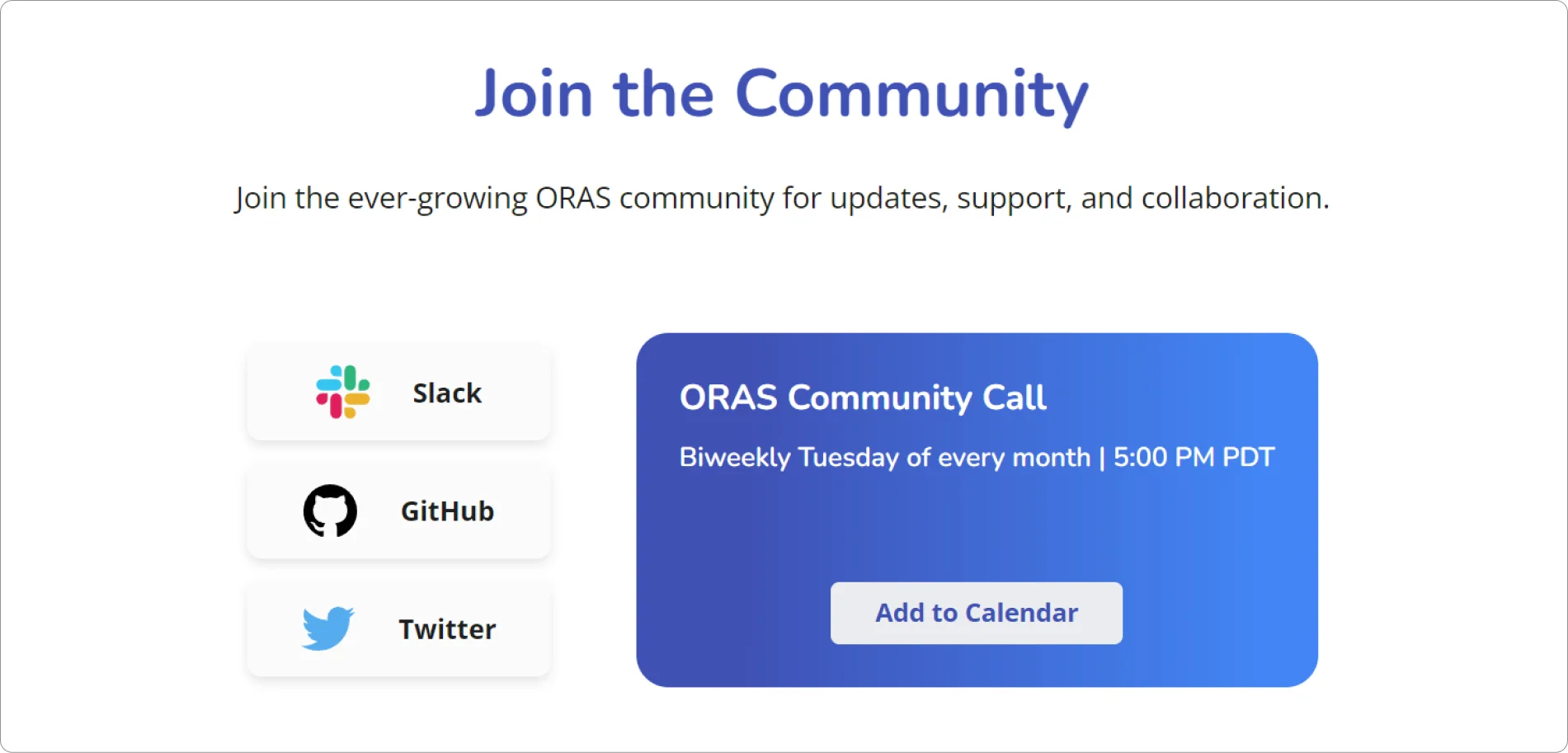 ORAS Community