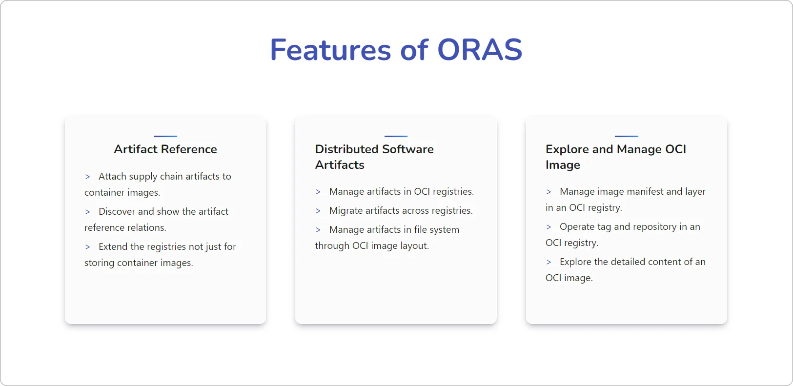 Features of ORAS