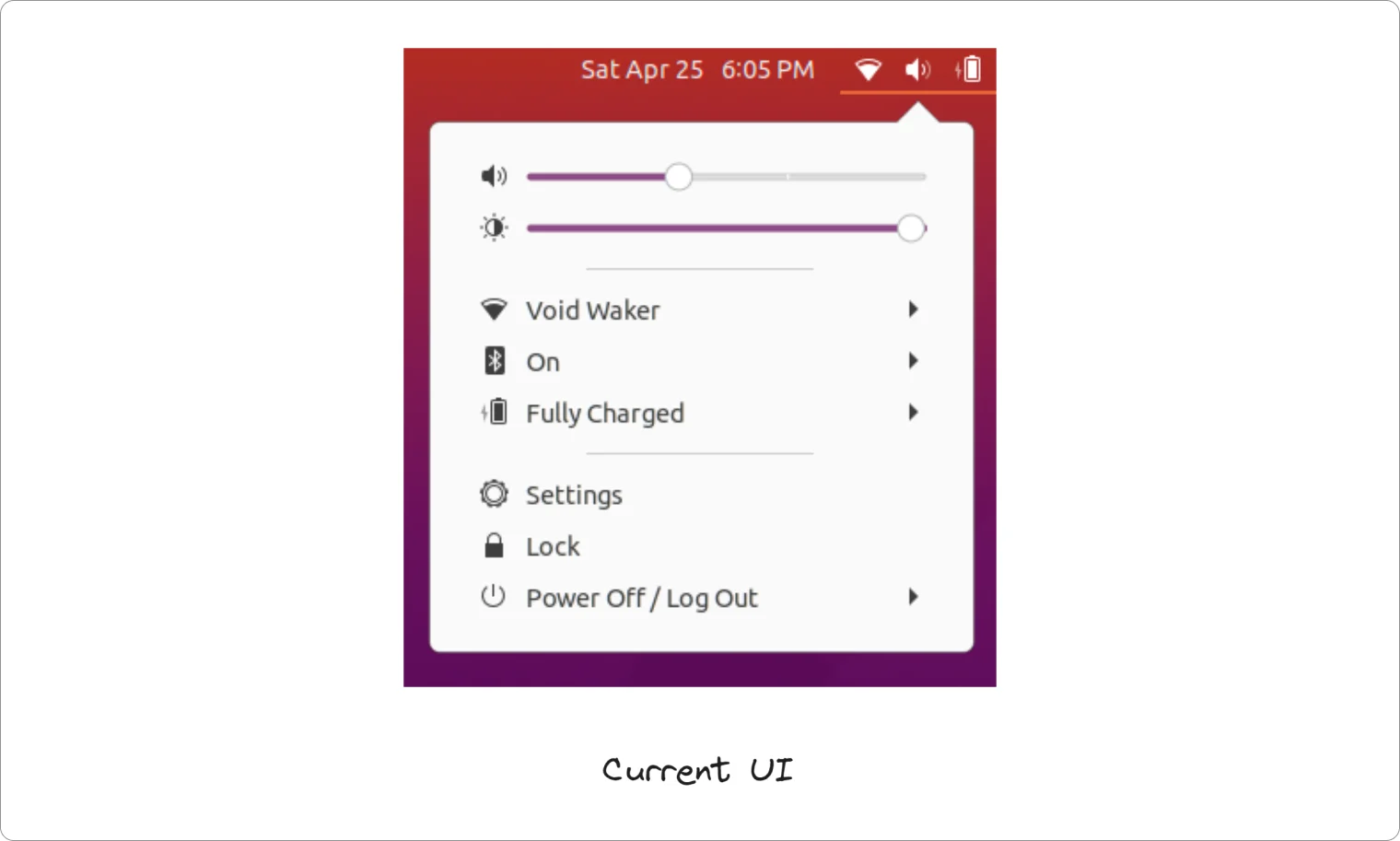 Quick Settings Current UI